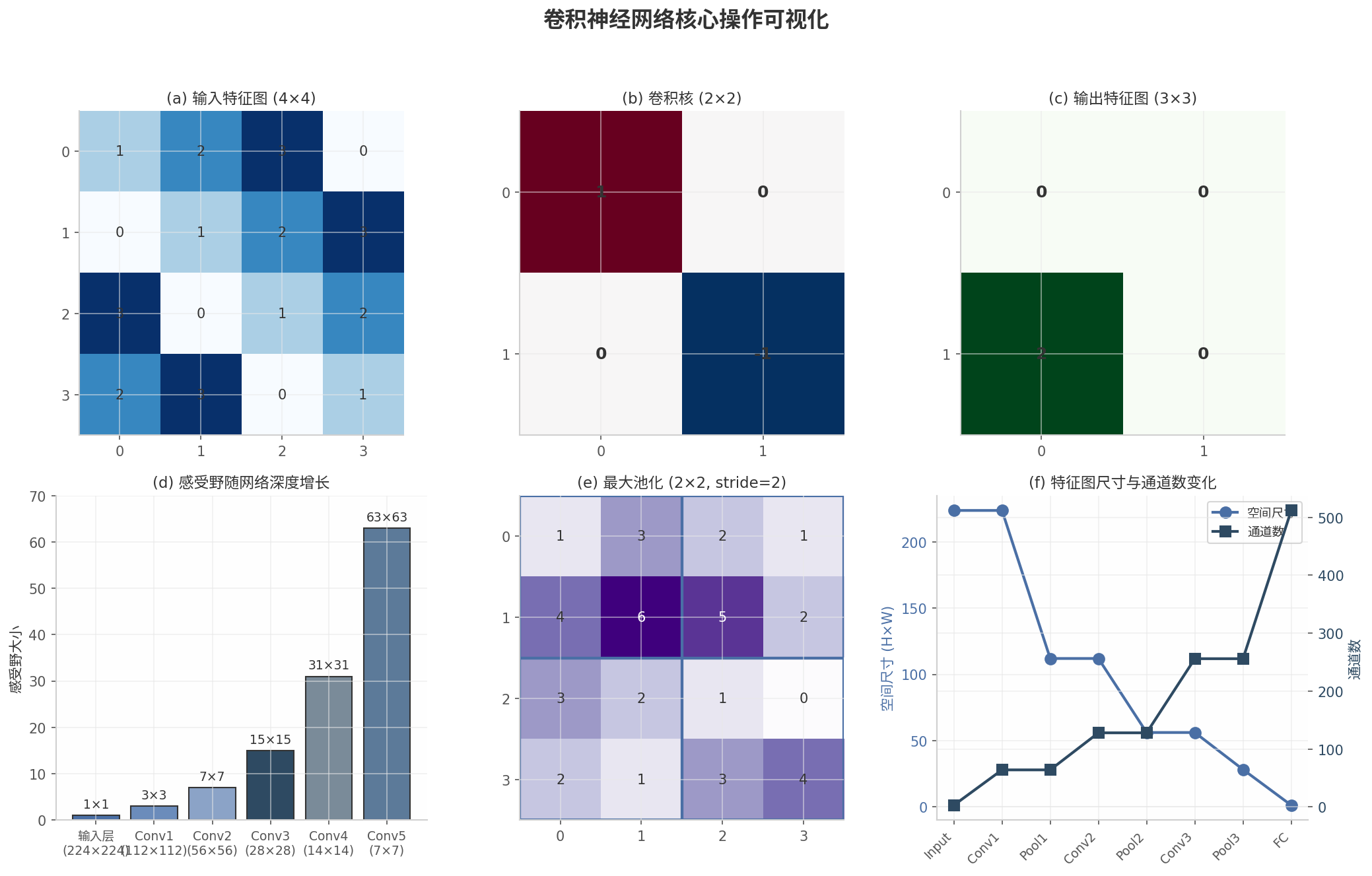 卷积神经网络核心操作可视化